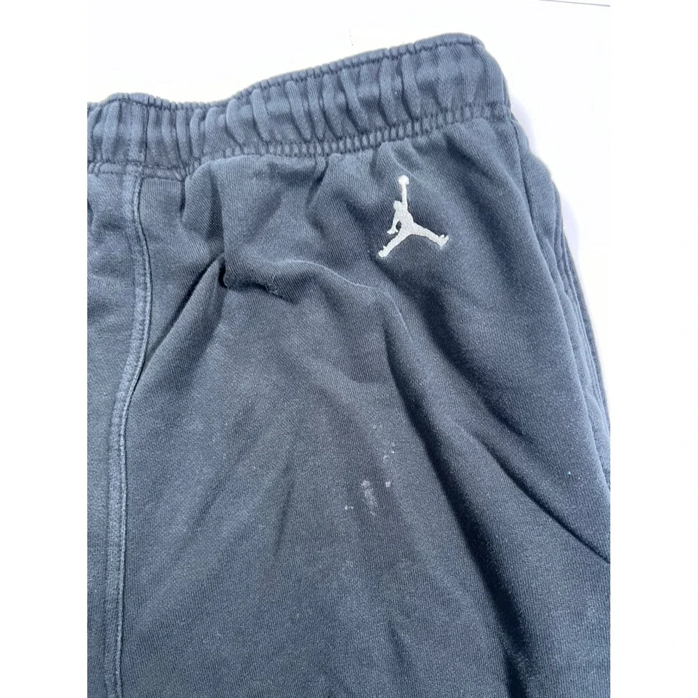 Jordan Sweatpants Mens Small Black Graphic Jumpman Fleece Joggers Pockets